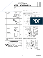 Installation Manual FK-502: I. Accessory Parts II. Installation Procedures