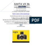 Exakta VX Iib: Back To Main On-Line Manual Page