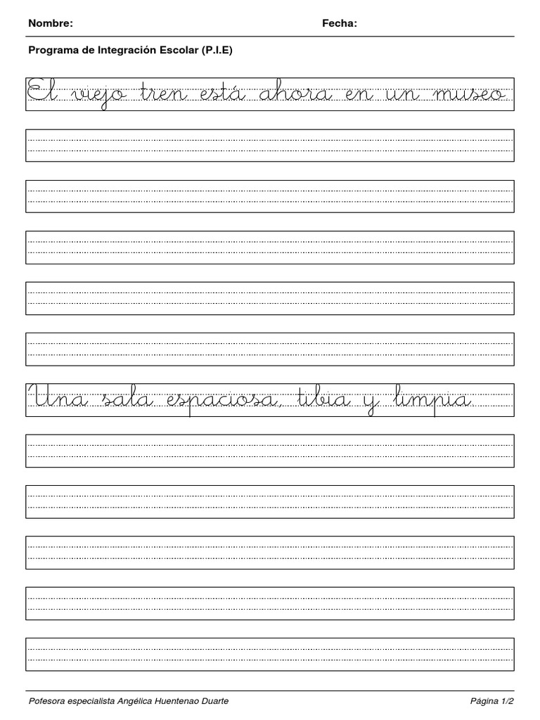 Caligrafía 3 Básico para Imprimir | PDF | Arte