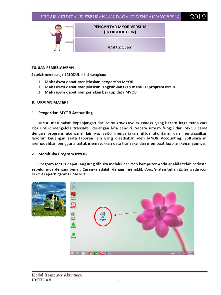 Panduan Penggunaan MYOB untuk Mahasiswa | PDF | Pengelolaan Keuangan ...