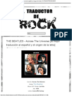 THE BEATLES - Across The Universe (La Mejor Traducción Al Español y El Origen de La Letra) - EL TRADUCTOR DE ROCK