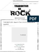 THE BEATLES - Back In The U.S.S.R. [traducida al español] - EL TRADUCTOR DE ROCK