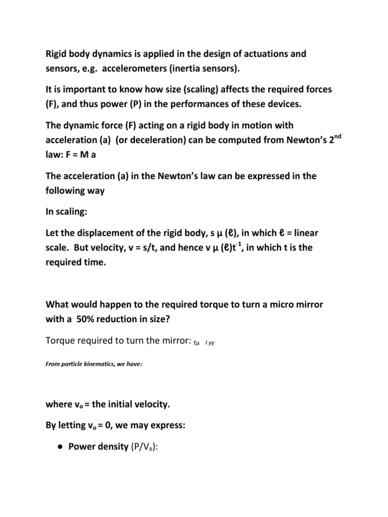 Rigid Body Dynamics | PDF