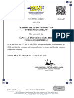 Certificate of Incorporation of Private Company