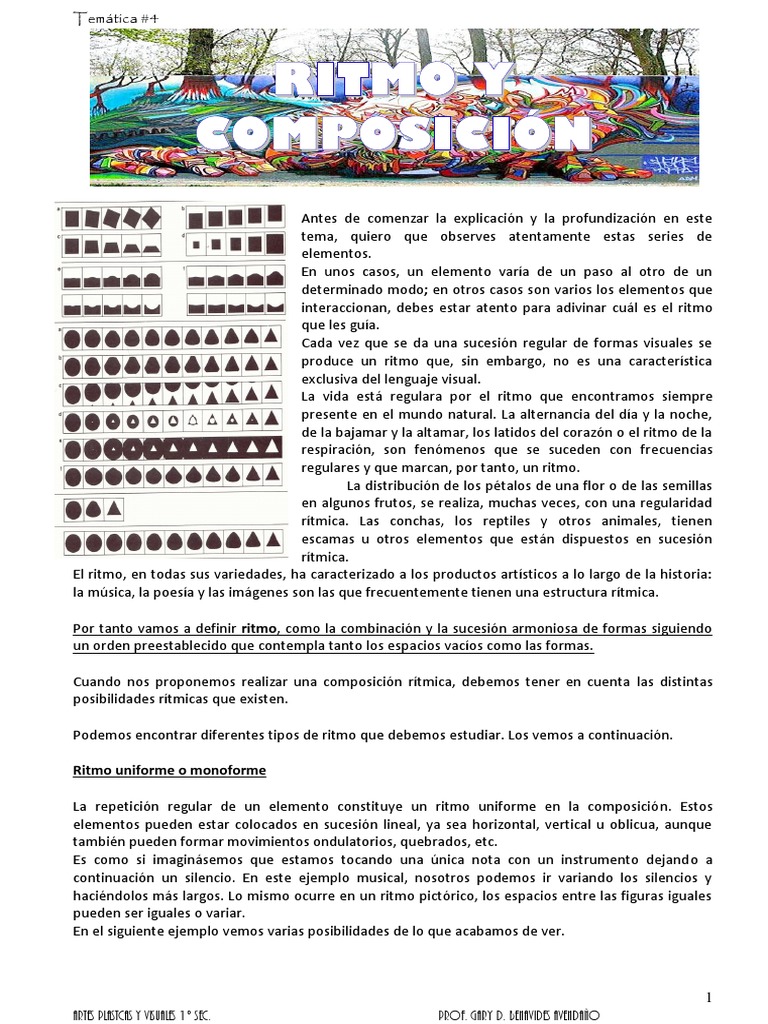 Ritmo en Composición Artística | PDF | Ritmo | Color