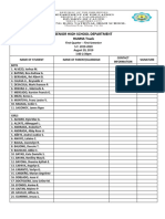 attendance sheet