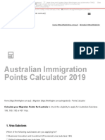 Australian Immigration Points Calculator 2018 - Think Higher