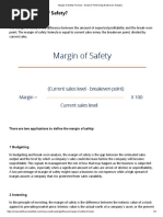 Margin of Safety Formula - Guide To Performing Breakeven Analysis