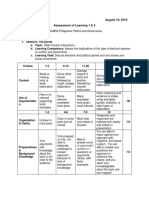 Vidal, Clarissee G. August 10, 2019 Assessment of Learning 1 & 2