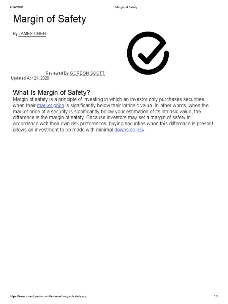 Margin of Safety | PDF | Investing | Margin (Finance)