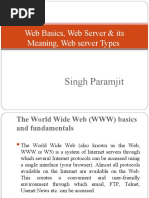 Web Basics, Web Server & Its Meaning, Web Server Types: Singh Paramjit