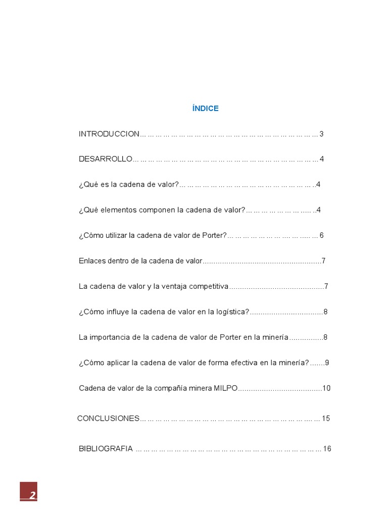 Cadena de Valor en la Minería: Guía Completa | PDF | Cadena de valor ...