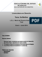 Licenciatura en Derecho Tema: So/Neither: Universidad Autónoma Del Estado de Hidalgo