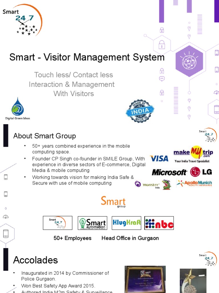 Smart Visitor Management System Overview | PDF | Internet Of Things ...