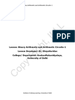 Binary Arithmetic and Arithmetic Circuits-1