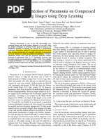 Automatic Detection of Pneumonia On Compressed Sensing Images Using Deep Learning