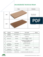 Decking Naturale (Solid) Technical Sheet: Model Photo Dimension