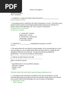 Practice Test Chapter 4 - Ans