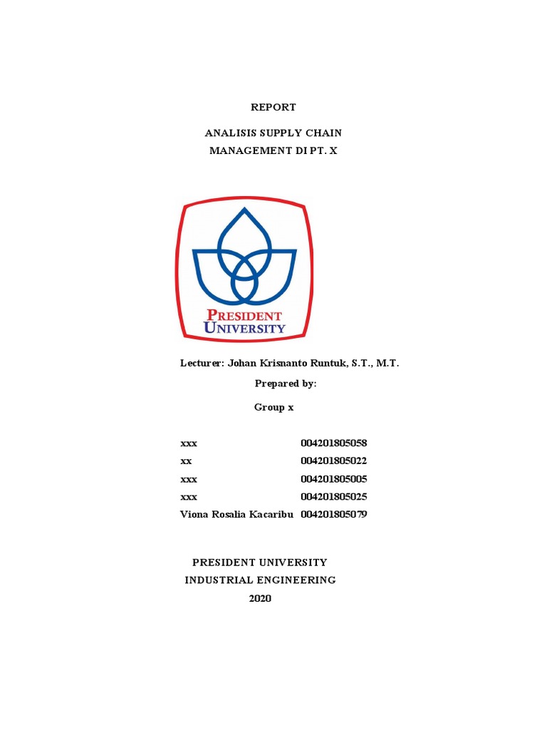 PROJECT SUPPLY CHAIN MANAGEMENT (Terbaru) | PDF
