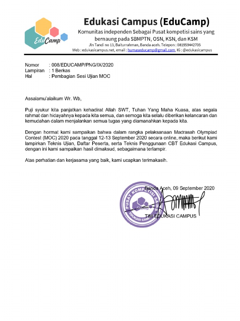 Pembagian Sesi Moc 2020 Pdf