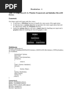 Practical No - 1 Aim: To Setup Directx 11, Window Framework and Initialize Direct3D Device