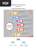 18MBC24 Business Research Methods Notes For Test II Qualitative Data Collection Methods