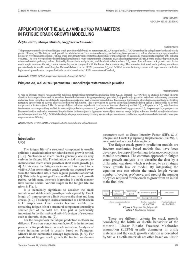 Application of The K J and CTOD Param PDF | PDF | Fracture Mechanics ...