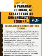 Kasaysayan NG Komunikasyong Teknikal