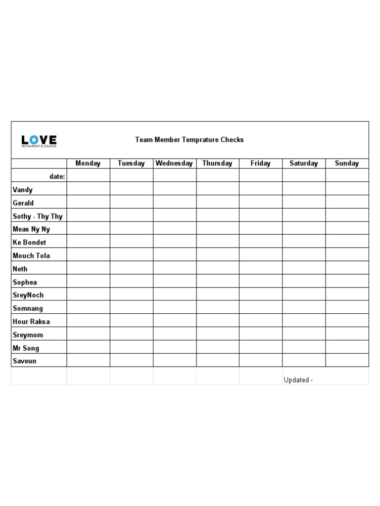 Weekly Team Member Check-Ins | PDF