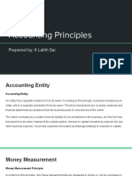 Accounting Principles: Prepared By: K Lalith Sai