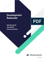 Development Rationale: Mindmetriq Gamified Assessments