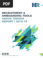 Recruitment & Onboarding Tools: Usage Trends REPORT - 2018-19