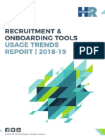 Recruitment & Onboarding Tools: Usage Trends REPORT - 2018-19