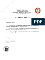 Himamaylan National High School Certification