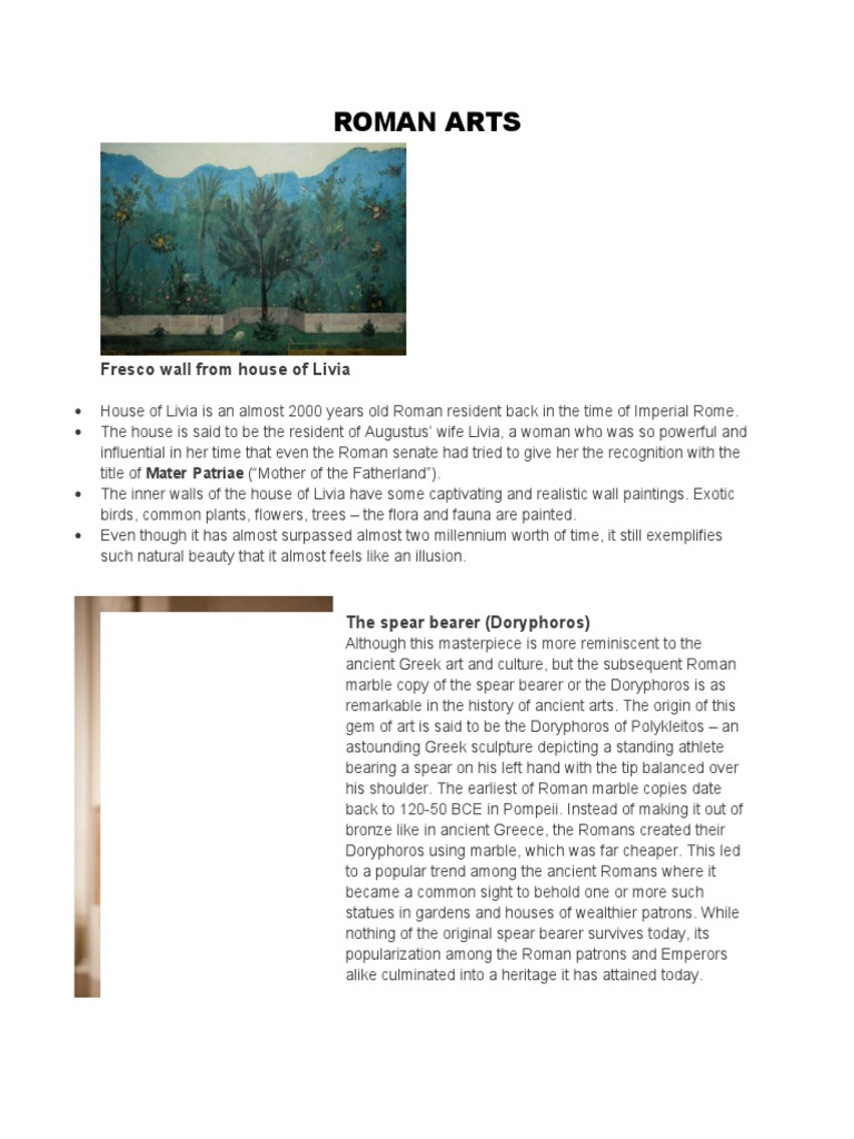 Roman Arts: Fresco Wall From House of Livia | PDF | Roman Empire ...