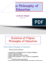Filipino Education Philosophy Evolution</h1