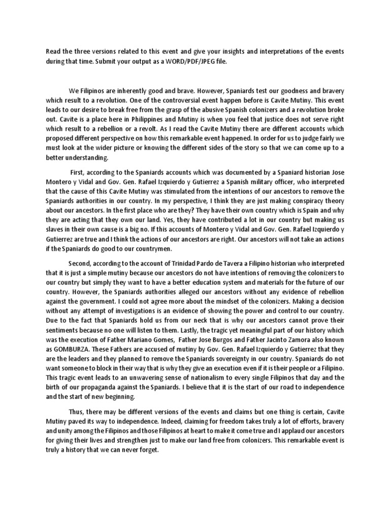 Cavite Mutiny RP | PDF | Philippines | Violence