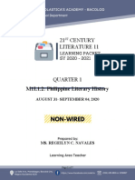 21 Century Literature 11: M1L1.2: Philippine Literary History