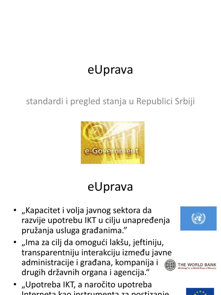 Euprava - Standardi I Srbija - Final - 2016 PDF | PDF