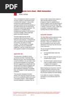 User Notes: Template Term Sheet - M&A Transaction