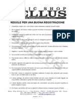 Regole Per Una Buona Registrazione PDF