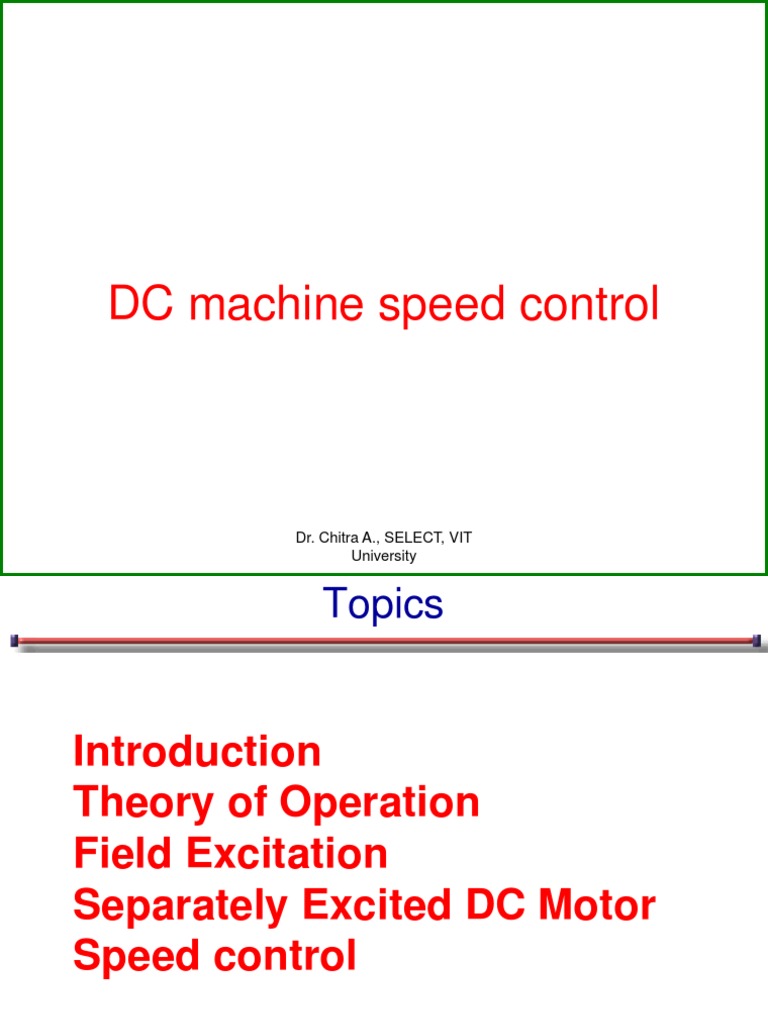 DC - Motor - Speed Control | PDF | Electric Motor | Manufactured Goods