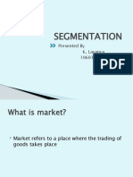 Segmentation: Presented by K. Lavanya 19691E00M6