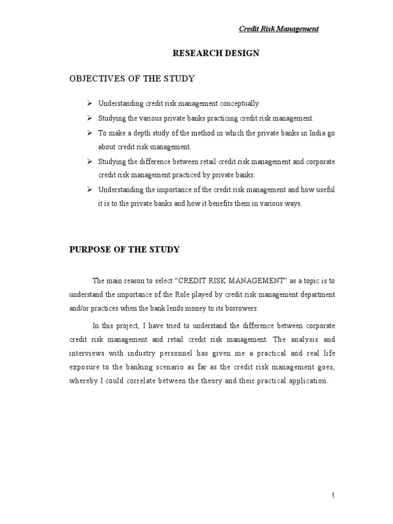 Blackbook Project On Research On Credit Risk Management PDF | PDF ...
