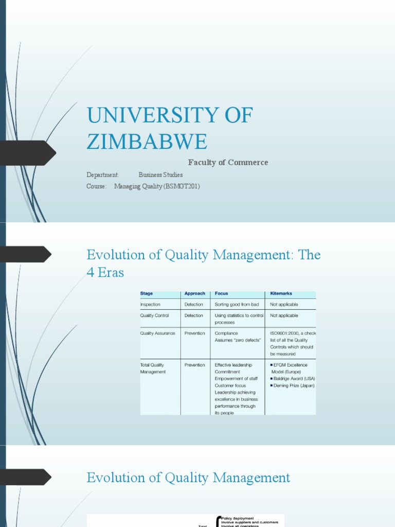 Evolution of Quality Management Overview | PDF | Quality Management ...