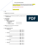 Use This Guideline To Help You Making and Sorting Out Ideas For Your Story!