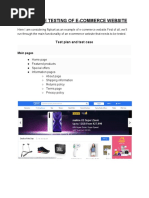 Software Testing of E-Commerce Website: Test Plan and Test Case