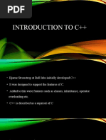 Introduction To C++