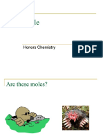 The Mole: Honors Chemistry