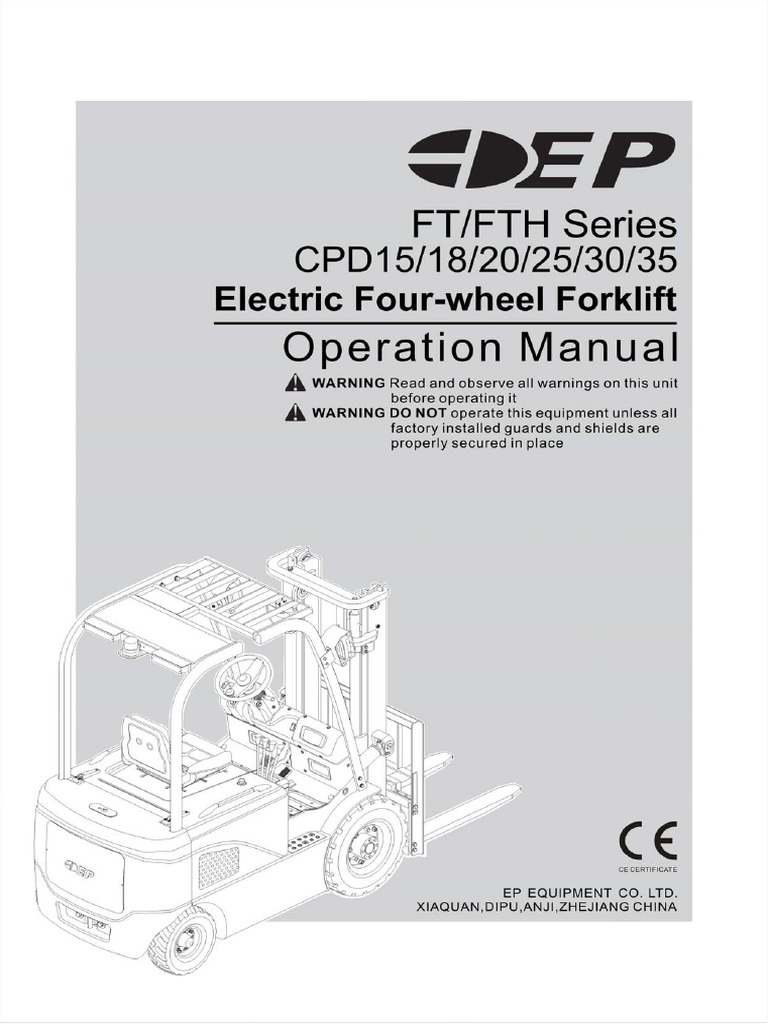 CPDFT Operation Manual | PDF | Truck | Forklift